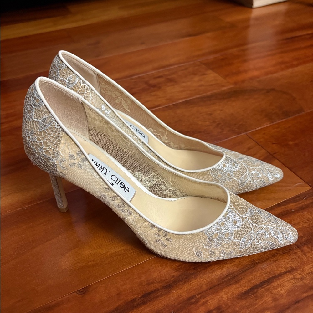 Jimmy Choo Romy Lace Pumps Size 39